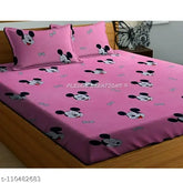 Superfine cotton king size double bedsheets combo pack (2 sets with 4 pillow covers), 3D printed, ideal for kids